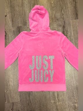 Juicy Couture Hot Pink Velour Zip Hoodie